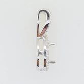 Sterling Silver Semi Mount Pendant Setting Oval OV 9x7mm Halo White Topaz - Syzjewelry